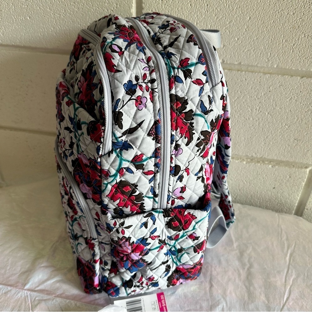 Set Vera Bradley Essential Large Backpack  Vineyard Floral + Zip ID & Lanyard - Picture 8 of 16